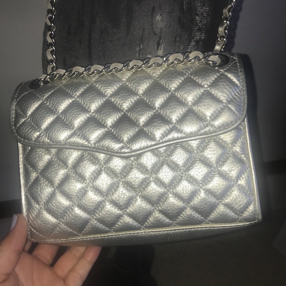 Rebecca Minkoff silver shoulder or crossbody bag